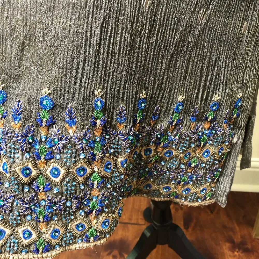 Indian Custom Made Tunic Dress w/ Beautiful Bead Detail